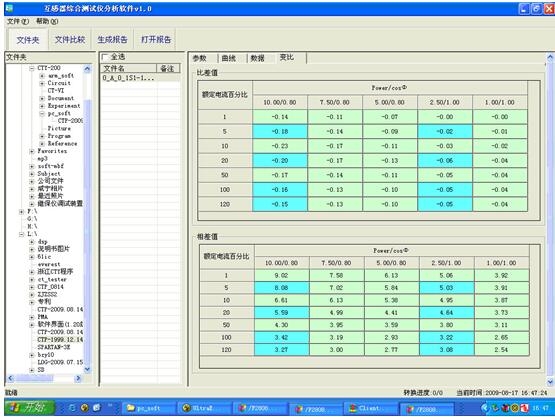 PC机操作软件变比界面