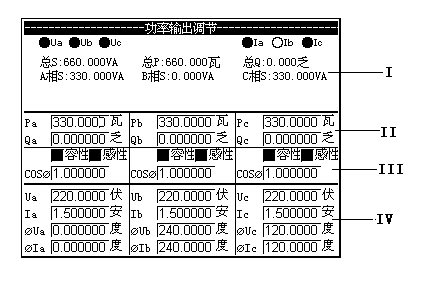 单相程控精密测试电源功率输出界面