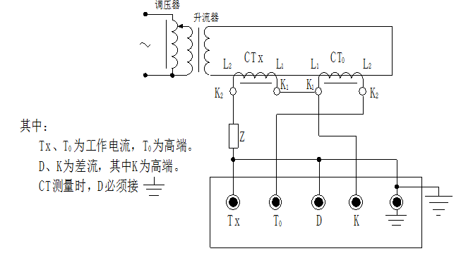 全自动互感器校验装置测试接线图