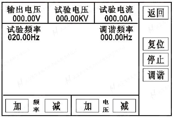 校验用谐振升压试验装置手动试验图